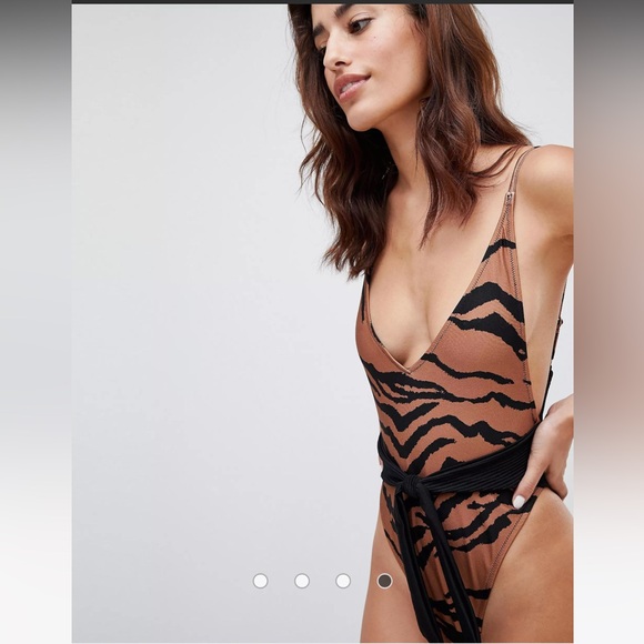 NEW WOT ASOS River Island Animal Print Swimsuit - Picture 4 of 6